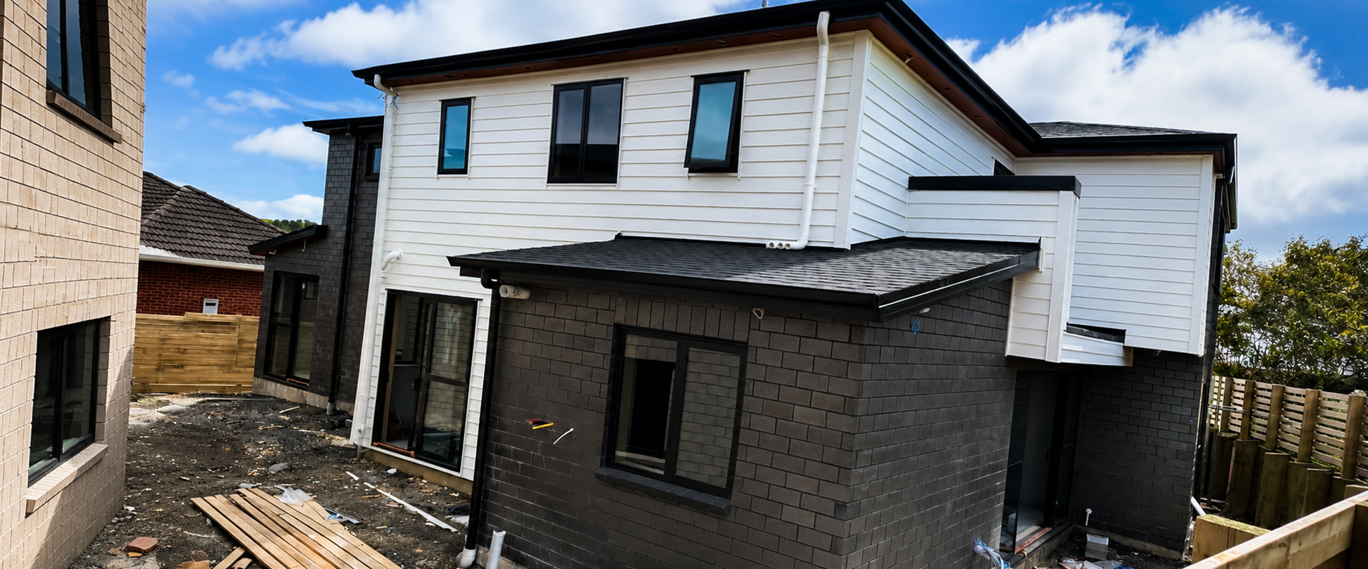 Garden wall construction in East Auckland